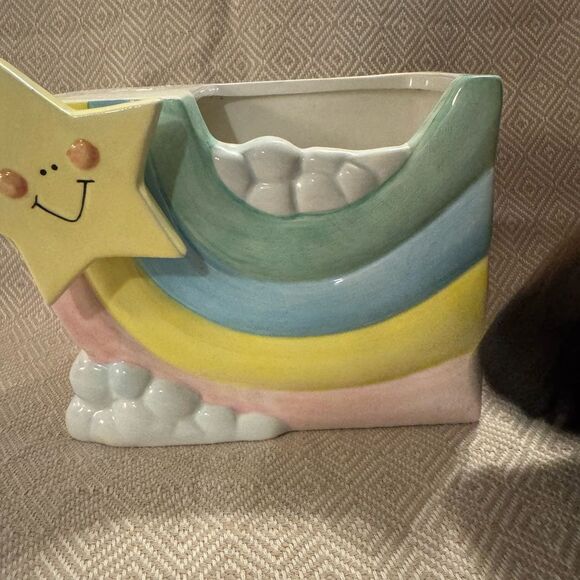Vintage Napco Rainbow musical planter - Picture 4 of 7